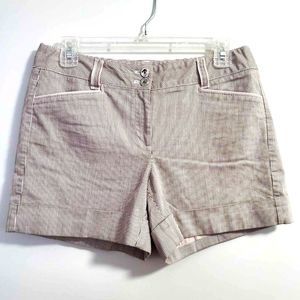 White House Black Market 5” Shorts Gray Pinstripe Size 4